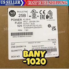 New Allen Bradley 25B-D043N114 AB 25BD043N114 PowerFlex 525 AC Drive US