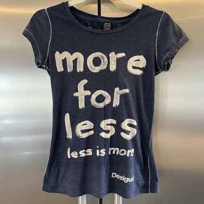 Desigual Womens SM Less is More Blue Tshirt  Top
