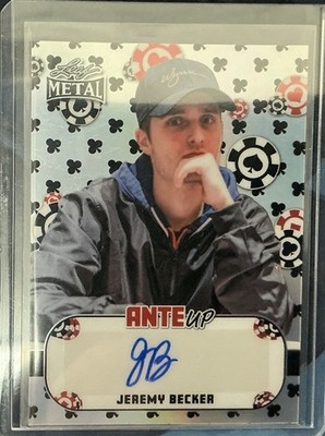 Jeremy Becker (1/4) AUTOGRAPHED - 2025 Leaf Metal Poker Ante Up Auto Crystals