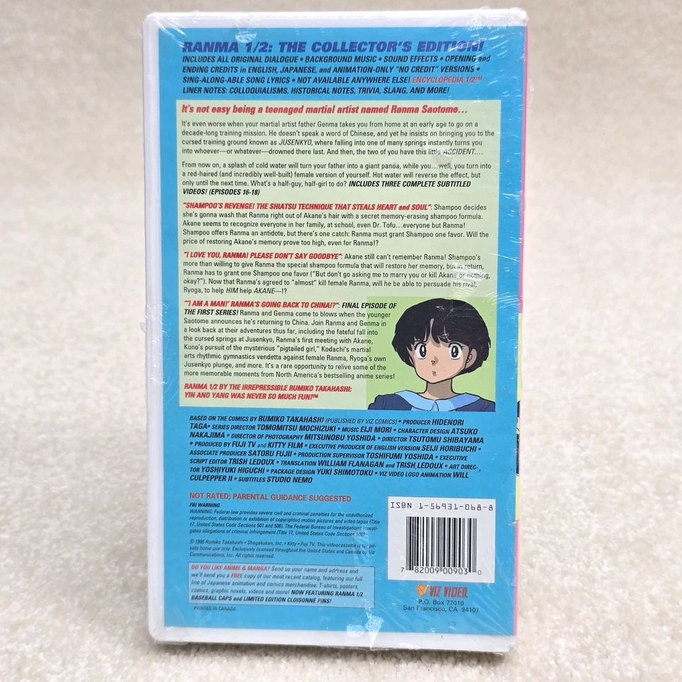 Ranma 1/2 The Collector's Edition Volume 6 Clamshell Subbed VHS New - Image 2 of 4