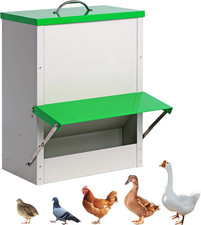 25Lb Automatic Chicken Feeders Metal Poultry Feeder No Waste Large Chicken Coop
