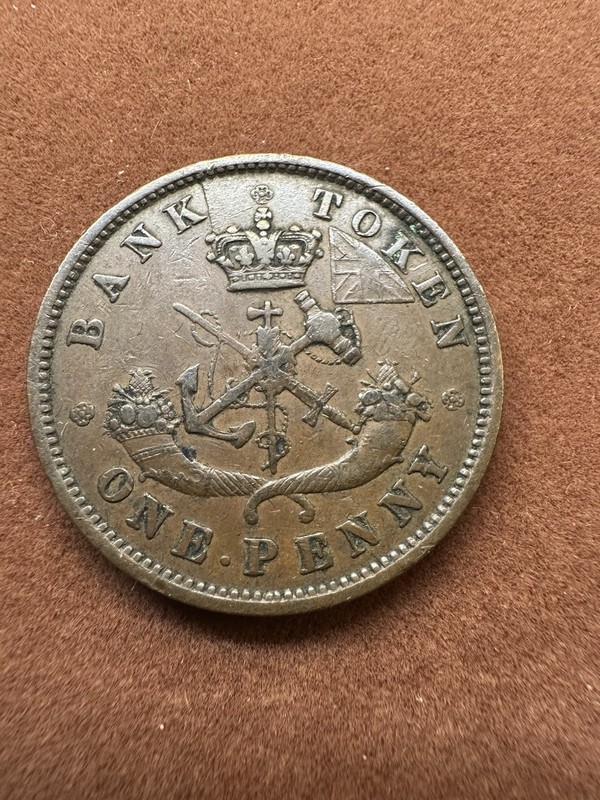 CANADA UPPER 1850 PENNY TOKEN KMTn3 VERY FINE 