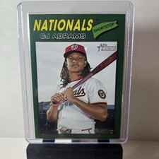 2026 Topps Heritage CJ Abrams #349 Dark Green Border 