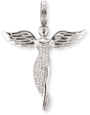 ENGELSRUFER - Zirkonia, ERP-ANGEL, Engel Anhänger mit feinen Details, 925 Silber