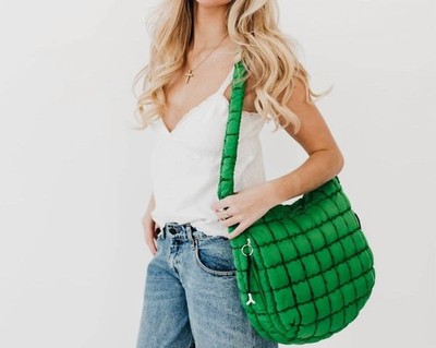 Pretty Simple Carmen Quilted Hobo Tote Bag Size One Size