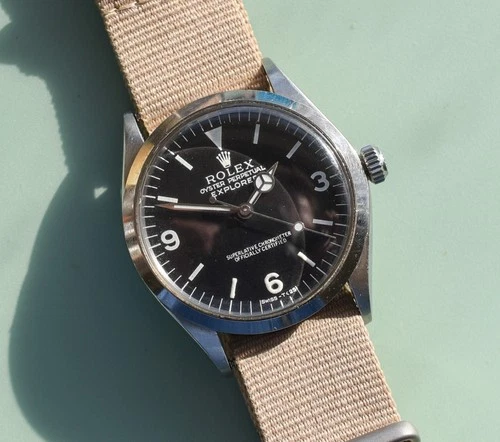 Vintage ROLEX 1002 Stainless Steel Automatic Watch Refinished Dial