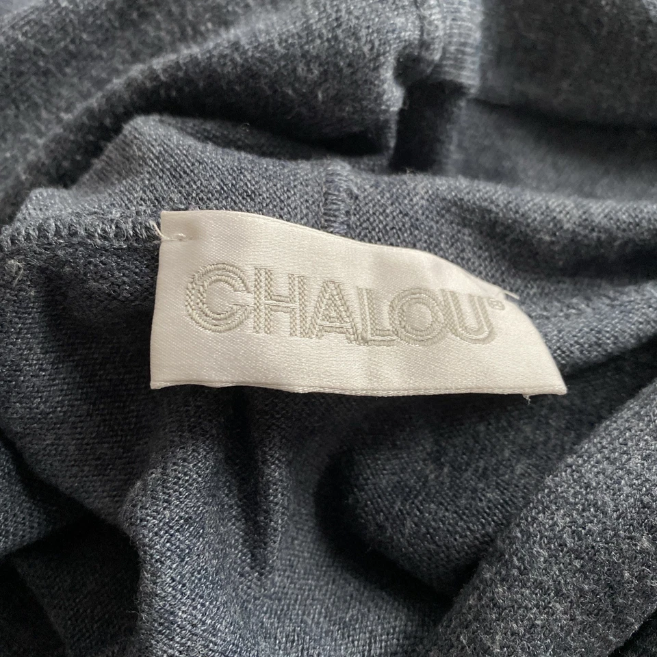 Chalou Pullover Weste Gr 48 Cardigan Baumwollemix blau - Bild 2 von 4