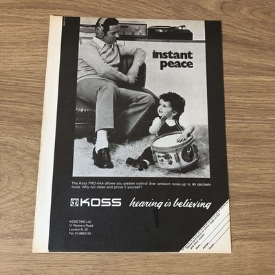 GRAM172 MAGAZINWERBUNG 11X8 KOSS PRO-4AA KOPFHÖRER