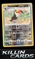 Reverse Holofoil Toucannon 145/185 Pokemon Rare SWSH04: Vivid Voltage Card NM