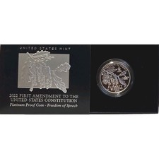 2022-W $100 Platinum Eagle Proof Freedom of Speech 1oz Coin OGP COA 3295.00 per troy oz