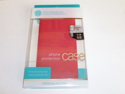 XIAOMI Red Mi 5S hard back Red case cover Nillkin Frosted + LCD screen film