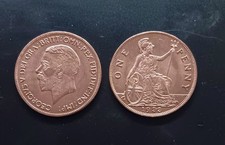 George v 1933 penny  rare copper restrike in mint condition must have gap filler