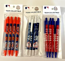 MLB Click Pens 4Pack Black Ink Choose Your Team