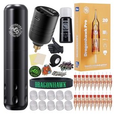 Dragonhawk Tattoo Kit S9 Tattoo Gun Machine Kit Complete Beginner Tattoo Kit ...