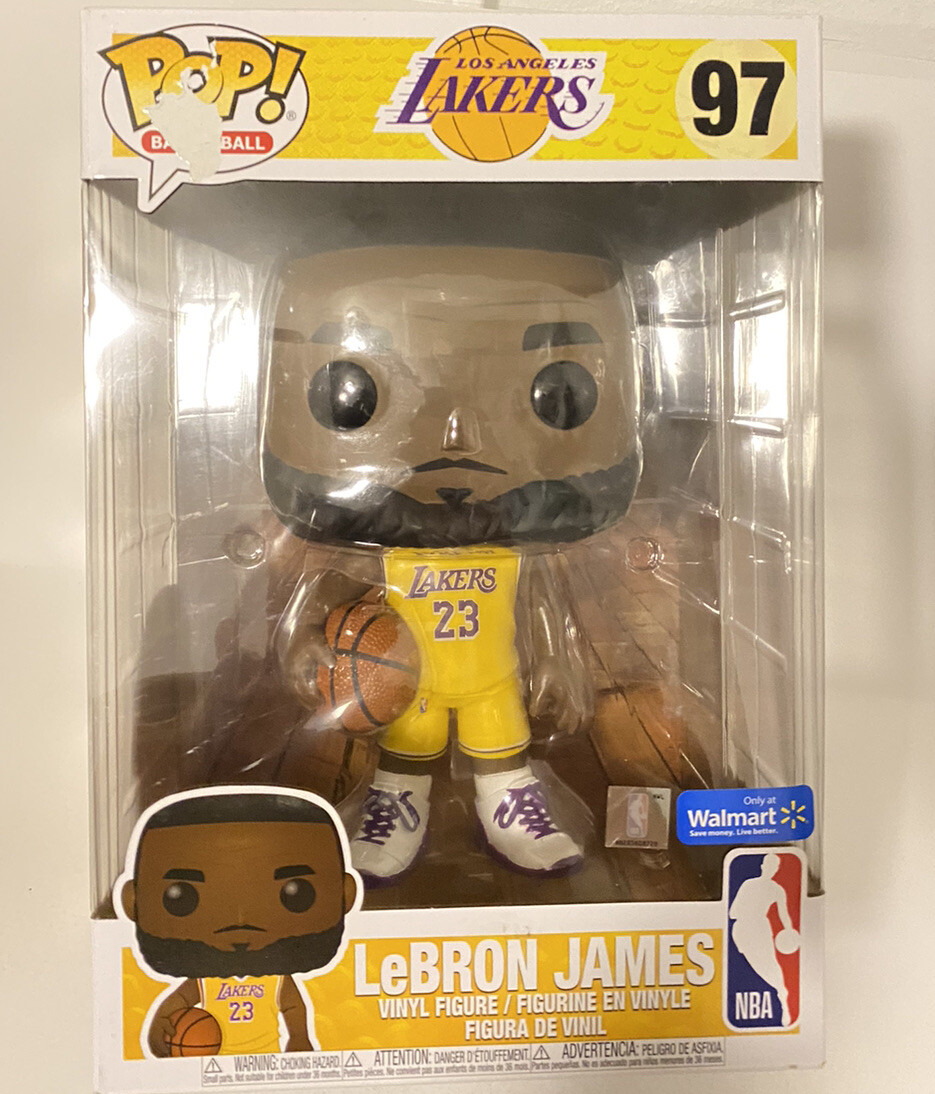 2020 Funko POP NBA Lakers LeBron James Yellow Jersey Giant “10 Vinyl Figure #97 | eBay