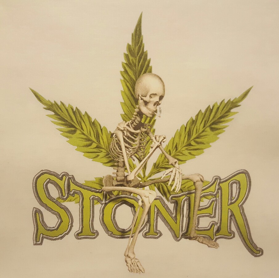 STONER SKELETON SKULL  POT WEED MARIJUANA LEAF MARY JANE  SHIRT #MJ-8