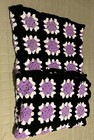 Vintage Handmade Granny Square Afghan Crochet Blanket Throw 42x78 70s80s 3color — photo 10