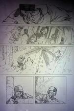 United States Army Original MATT HEBB Hand Drawn Interior ARMY Comic Page