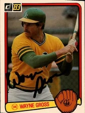 Wayne Gross autographed baseball card (Oakland Athletics) 1983 Donruss #591
