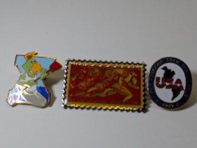 Vintage 1987 Olympic Pan Am Games Indianapolis Lapel Pin Lot Of 3