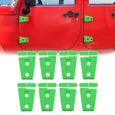 8PCS Green Door Hinge Cover Trim for 2007-2018 Jeep Wrangler JK Unlimited 4Door