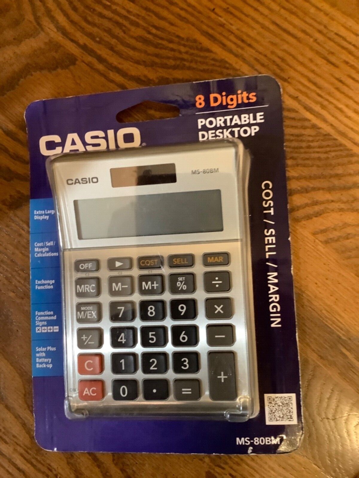 Casio 8 DIGITS PORTABLE DESKTOP FINANCIAL CALCULATOR MS80BM XLDISPLAY
