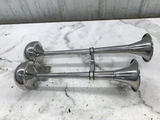 88 Sea Ray 340 Sundancer Boat Wolo stainless steel trumpet style horns
