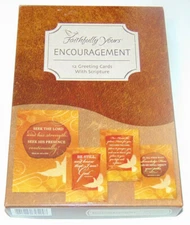 BOX 12 Christian ENCOURAGEMENT Greeting Cards with Bible Scripture & Verse