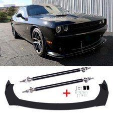 For Dodge Challenger SRT SXT RT Front Bumper Lip Splitter Spoilers w/ Strut Rods