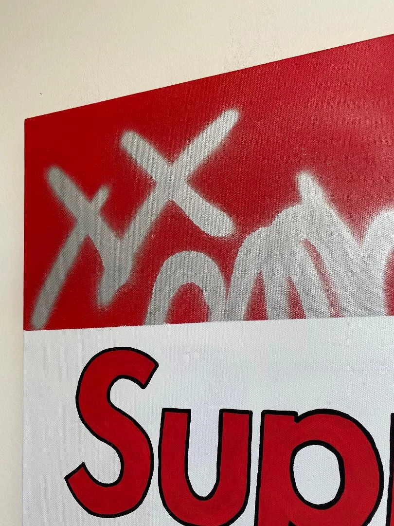 Supreme Louis Vuitton Red Pop Art Fashion Graffiti Wall Art