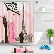 Graceful Maiden Waterproof Bath Polyester Shower Curtain Liner Water Resistant