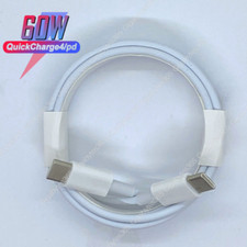 60W PD USB-C to USB-C Fast Charger 3/6FT Data Cable Type C 3A Quick Charge Cord