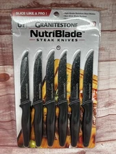 Granitestone Nutriblade 6-Piece Steak Knives with Comfortable Handles