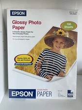 Epson Glossy Finish Photo Paper 8,5” X11” 100 Sheets #S041141 NEW