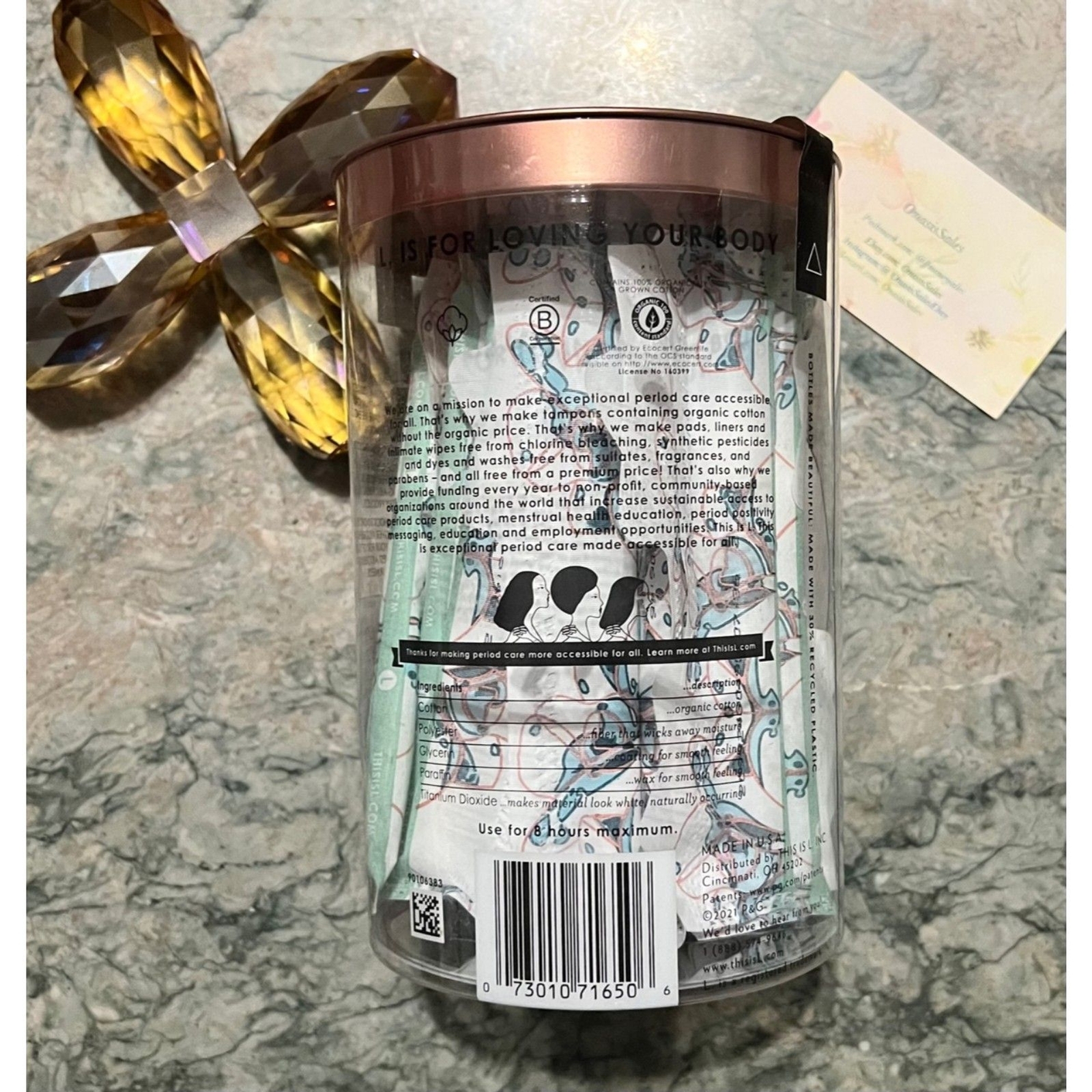 L. Organic Cotton Full Size Light Tampons 30ct eBay