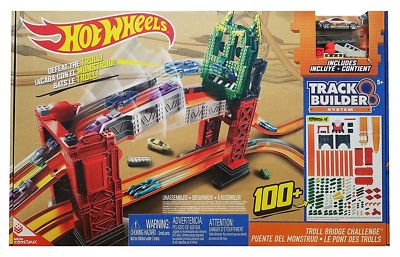 Hot Wheels Troll Bridge Challenge Track Builder Set Toy Playset MIB Motorized!