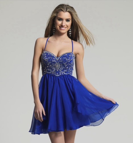 Blue Formal Prom Homecoming Dress Size 