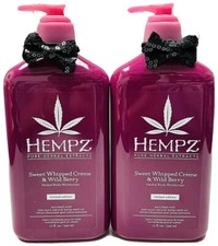 2 hempz sweet whipped creme  wild berry body moisturizer 17oz