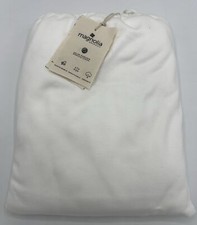 Magnolia Organics Standard Interlock Fitted Crib Sheet White 100 Organic Cotton