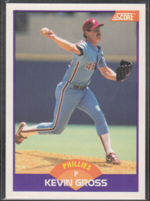 KEVIN GROSS 1989 Score #227 No Copyright Promo Prototype Variation Phillies