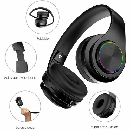 On Ear Kopfhörer Bluetooth 5.0 Kabellos Stereo Bass Kopfhorer Kabellos Faltbare - Bild 7 von 7