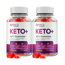 2-Pack Ripped Results Keto ACV Gummies for Weight Loss Support 120 Gummies 
