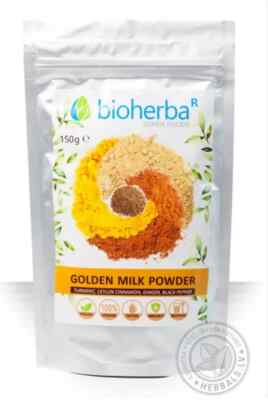 Golden Milk Pulver Bioherba Ayurvedisches Heilmittel, 150g