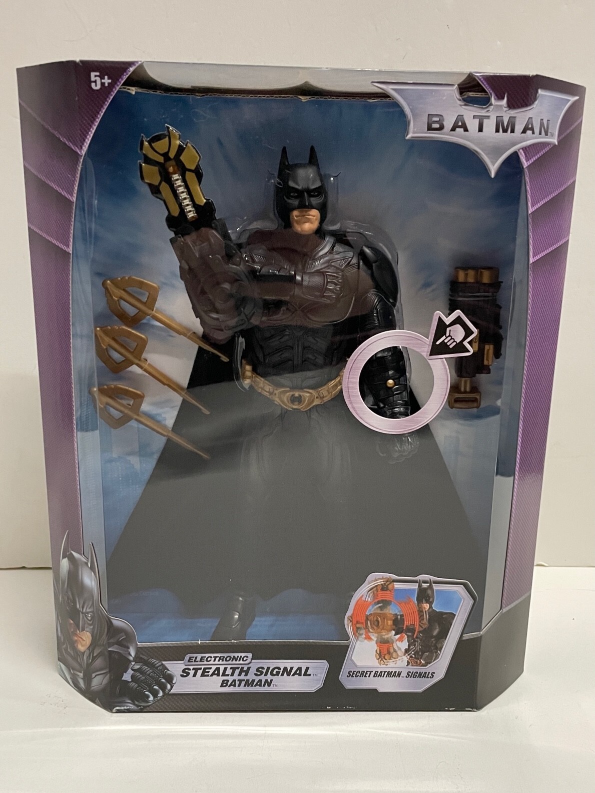 Batman DC Comics Electronic Stealth Signal Batman Figure, 2008 Mattel Sealed