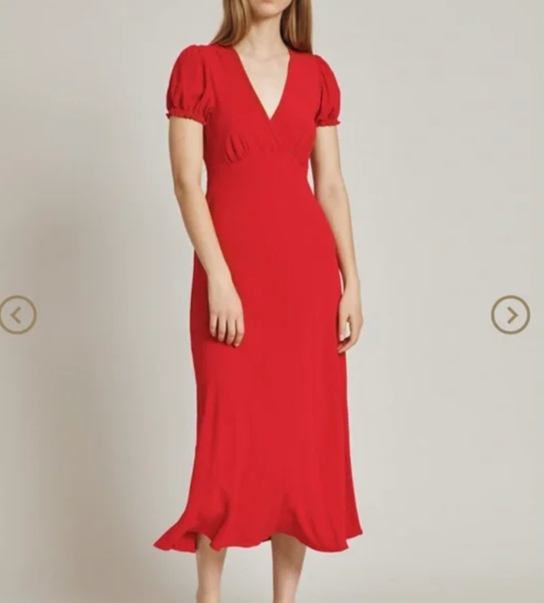 Ghost London Poet Puff Sleeve A-line Dress size 16 or XL - worn once