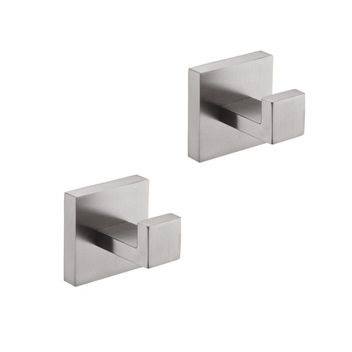 2 Pack Wall-Mounted Stainless Steel Bathroom Towel Hooks/Coat Hooks Bathroom Bed