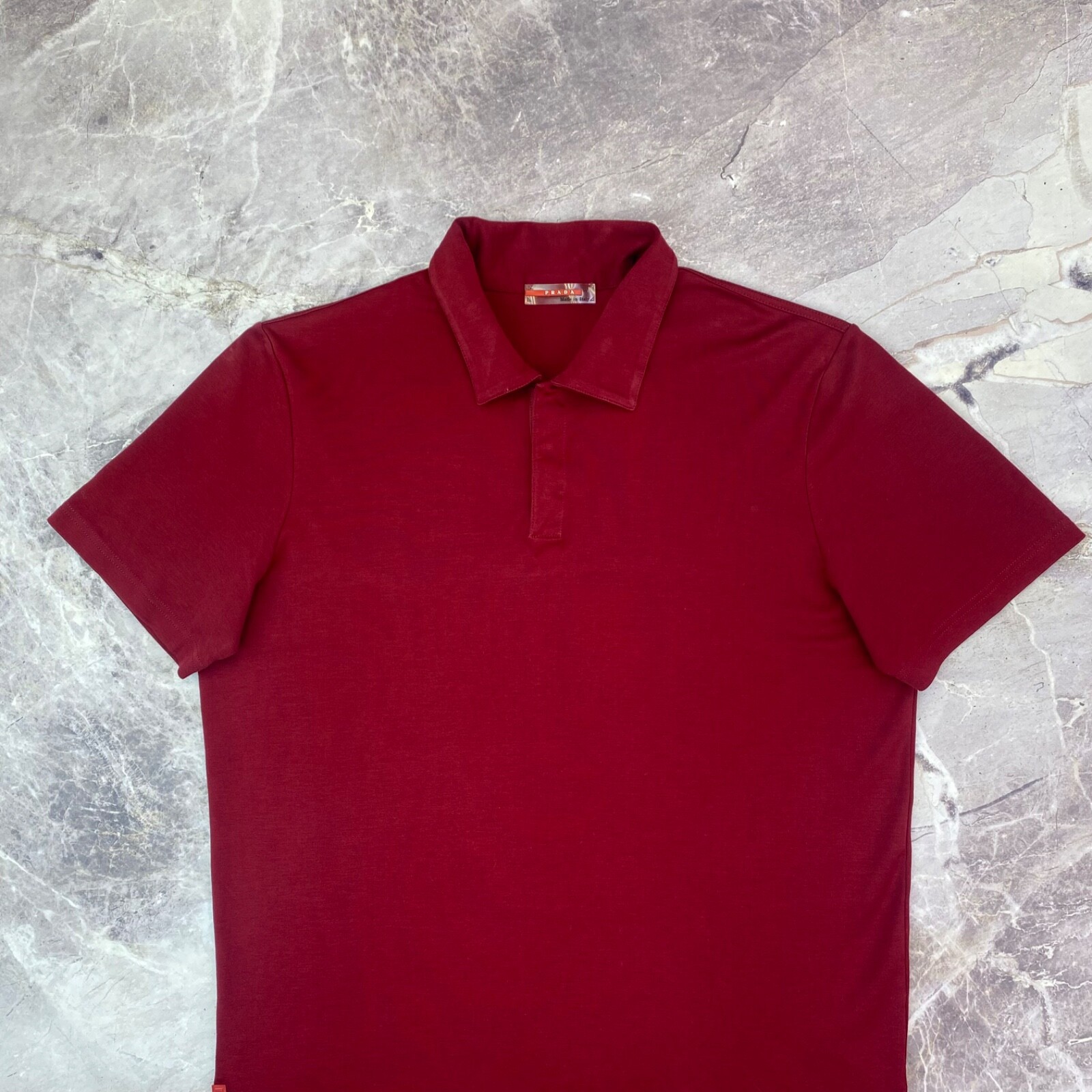 Prada Polo Red Label T shirt Red Tab Logo Mens L Luxury Old money thumbnail 9