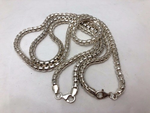 Sterlingsilber 0,925 ~ Schwer ~ 5 mm Runde Box Kette 18"" - 24"" Hummer Verschlüsse - Bild 9 von 9