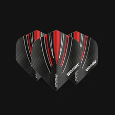WINMAU PRISM ALPHA  STANDARD SHAPE FLIGHTS RED & BLACK
