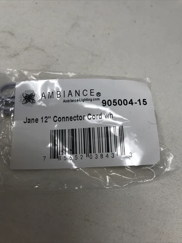 Generation Lighting Jane LED LED Tape 12" Connector Cord, White - 905004-15 - Picture 4 of 4